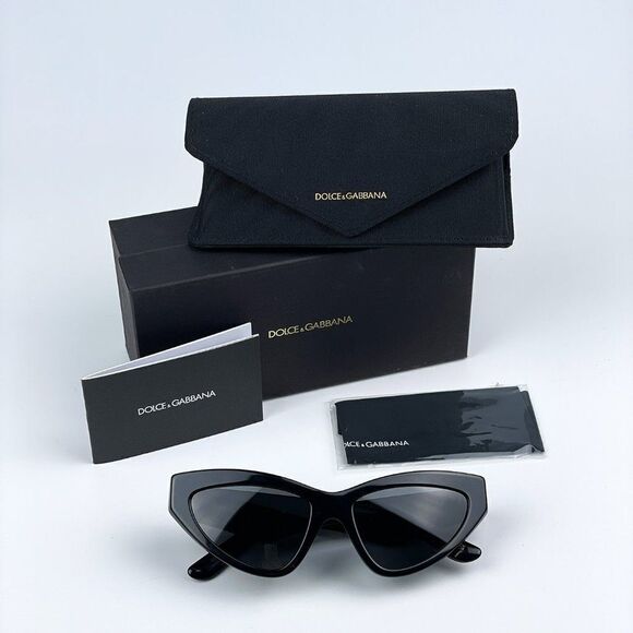 NEW D&G DG4439 501/87 Black Dark Grey Cat Eye Women Sunglasses main image 7
